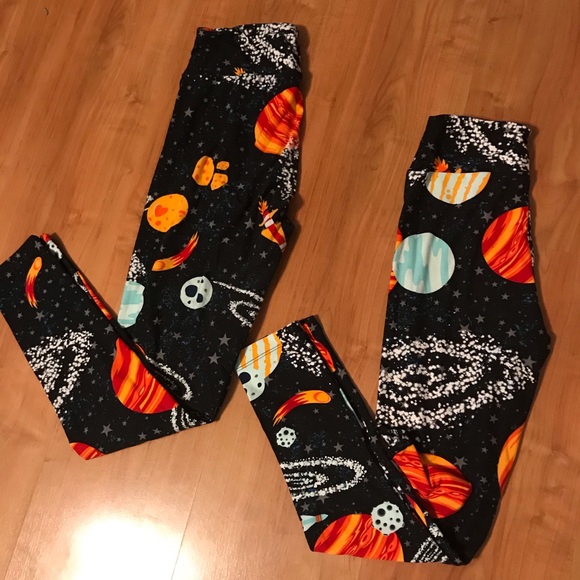 LuLaRoe Other - Tween and OS LLR (Lularoe) Space leggings